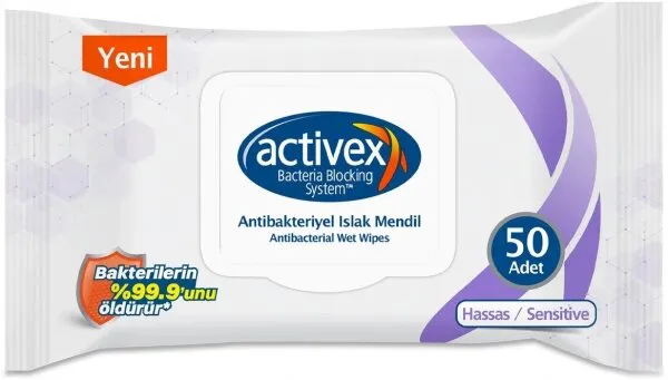 Activex Hassas Islak Mendil 50 Yaprak Islak Mendil