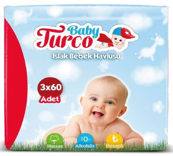 Baby Turco Islak Havlu 60 Yaprak Islak Mendil