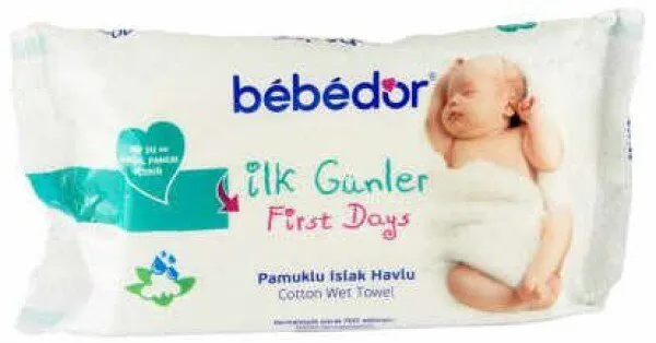 Bebedor İlk Günler Pamuklu Islak Havlu 40 Yaprak Islak Mendil