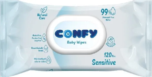 Confy Premium Sensitive Islak Mendil 120 Yaprak Islak Mendil