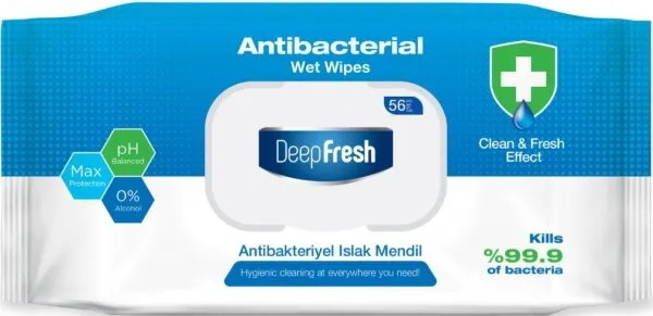 Deep Fresh Antibakteriyel Islak Mendil 56 Yaprak Islak Mendil
