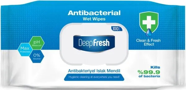 Deep Fresh Antibakteriyel Islak Mendil 100 Yaprak Islak Mendil