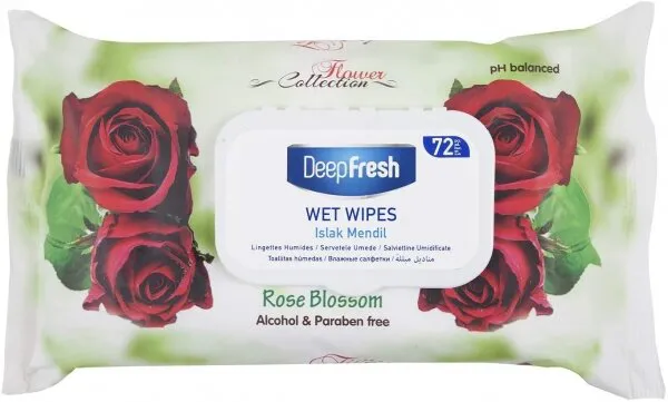 Deep Fresh Flower Collection Gül Çiçeği Islak Mendil