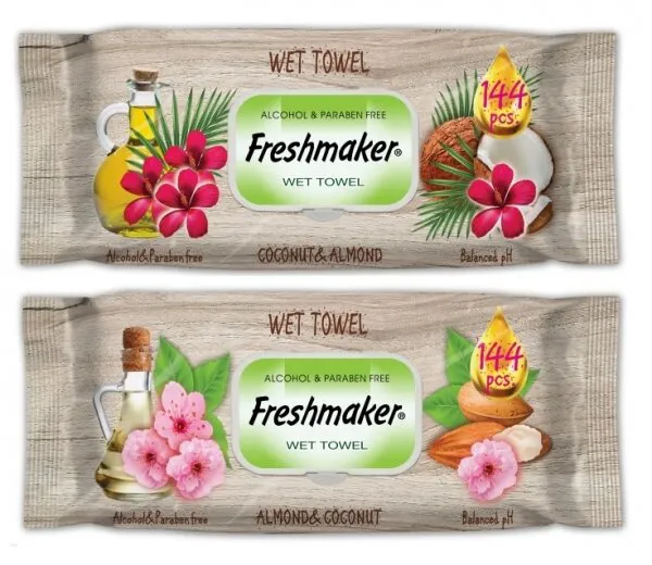 Freshmaker Bademli ve Hindistan Cevizli Islak Mendil Islak Mendil