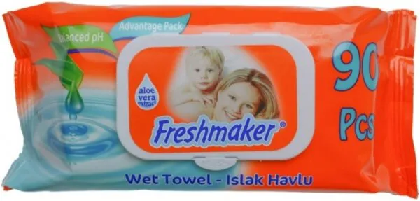 Freshmaker Aloe Vera Özlü Islak Havlu 90 Yaprak Islak Mendil