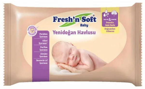 Fresh'n Soft Yenidoğan Havlusu 40 Yaprak Islak Mendil