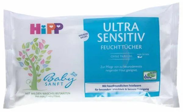 Hipp Ultra Sensitive Yenidoğan Temizlik ve Bakım Mendili 52 Yaprak Islak Mendil