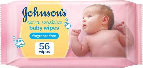 Johnson's Baby Extra Sensitive Islak Havlu 56 Yaprak Islak Mendil
