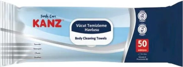 Kanz Vücut Temizleme Havlusu Islak Mendil