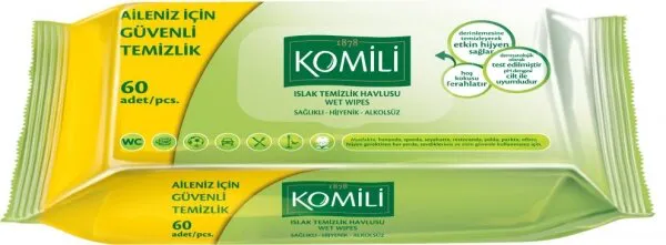 Komili Islak Havlu 60 Yaprak Islak Mendil