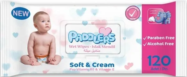 Paddlers Soft & Cream Islak Mendil 120 Yaprak Islak Mendil