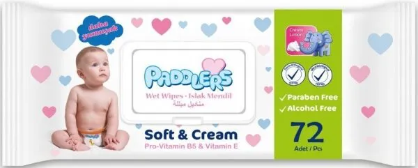 Paddlers Soft & Cream Islak Mendil 72 Yaprak Islak Mendil
