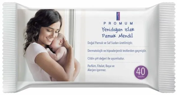 Promum Yenidoğan Islak Pamuk Mendil Islak Mendil