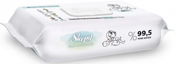 Sleepy Bio Natural Yenidoğan Islak Bebek Bakım Havlusu Islak Mendil