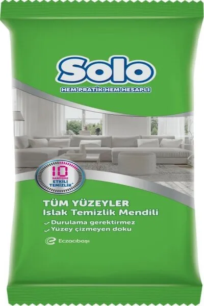 Solo Tüm Yüzeyler Islak Temizlik Mendili Islak Mendil