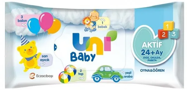 Uni Baby Aktif Oyna Öğren Islak Mendil Islak Mendil