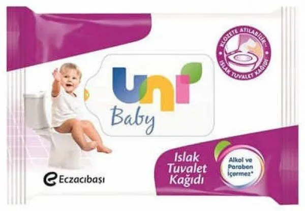 Uni Baby Islak Tuvalet Kağıdı 60 Yaprak Islak Mendil