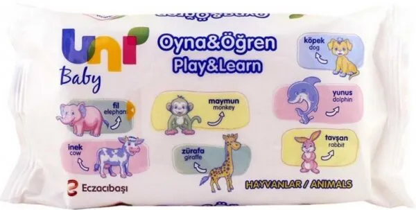 Uni Baby Oyna Öğren Islak Mendil Islak Mendil