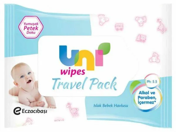 Uni Wipes Travel Pack Islak Bebek Havlusu Islak Mendil