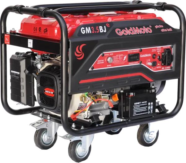 GoldMoto GM3.5BJE İpli / Marşlı / Elektrikli Benzinli Jeneratör