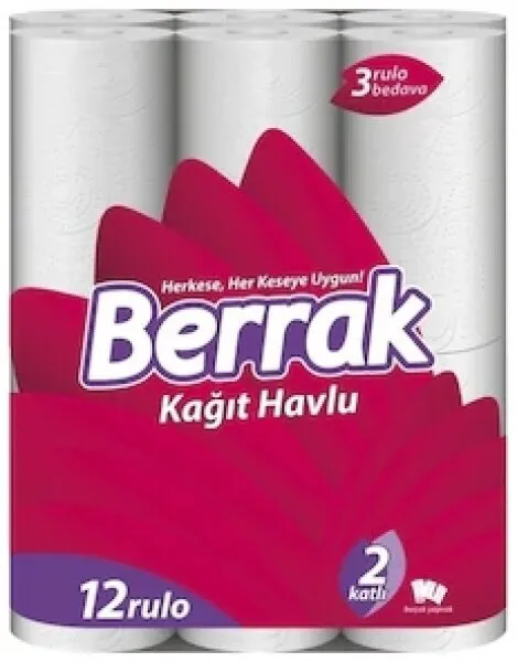 Berrak Kağıt Havlu 12 Rulo Kağıt Havlu