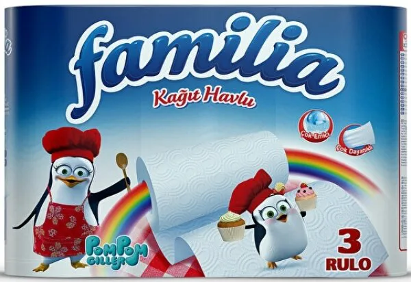 Familia Kağıt Havlu 3 Rulo Kağıt Havlu