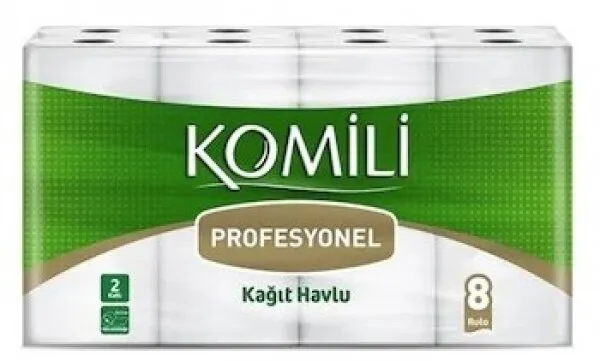 Komili Profesyonel Kağıt Havlu 8 Rulo Kağıt Havlu