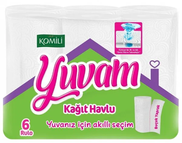 Komili Yuvam Kağıt Havlu 6 Rulo Kağıt Havlu