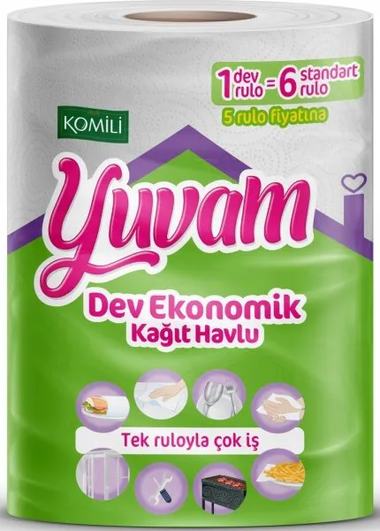 Komili Yuvam Kağıt Havlu Dev Rulo Kağıt Havlu