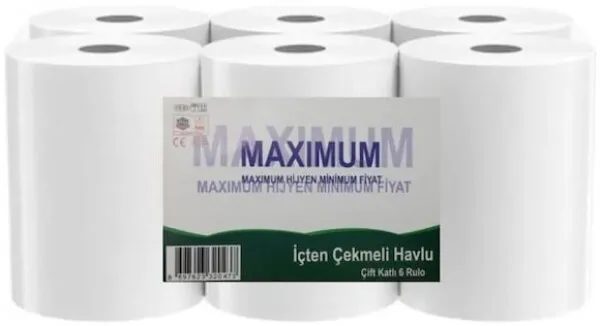 Maximum İçten Çekmeli Kağıt Havlu 6 Rulo Kağıt Havlu