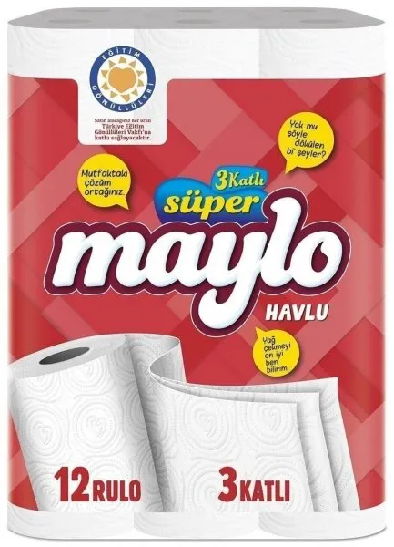 Maylo Kağıt Havlu 12 Rulo Kağıt Havlu