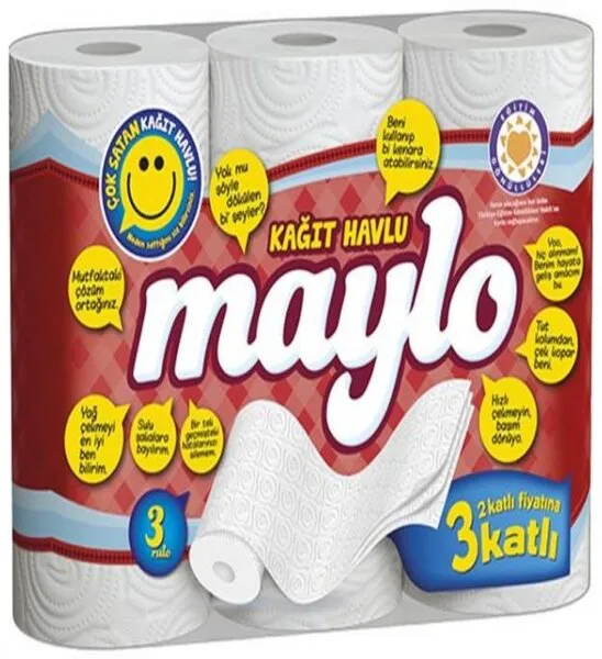 Maylo Kağıt Havlu 3 Rulo Kağıt Havlu