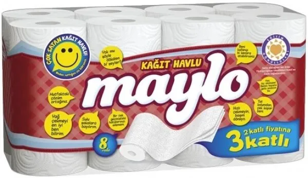 Maylo Kağıt Havlu 8 Rulo Kağıt Havlu