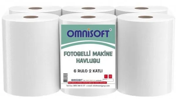 Omnisoft 21 cm Hareketli Kağıt Havlu 6 Rulo Kağıt Havlu