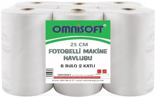 Omnisoft Fotoselli Makine Kağıt Havlu 6 Rulo Kağıt Havlu