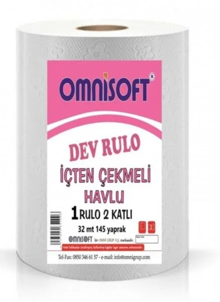 Omnisoft İçten Çekmeli Kağıt Havlu Dev Rulo Kağıt Havlu