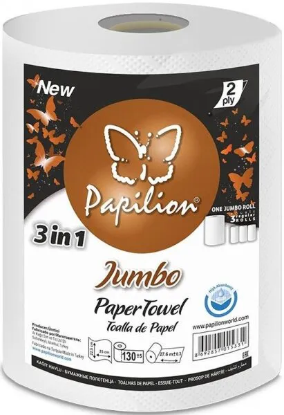 Papilion Extra Eco Jumbo 3 in 1 Kağıt Havlu Kağıt Havlu
