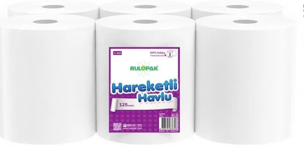 Rulopak 21 cm Hareketli Kağıt Havlu 6 Rulo Kağıt Havlu