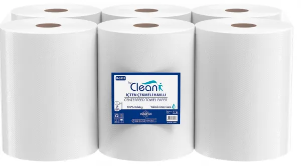 Rulopak Clean 20 cm İçten Çekmeli Kağıt Havlu 6 Rulo Kağıt Havlu