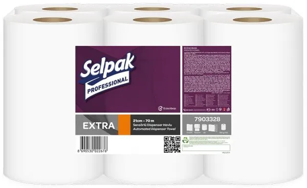 Selpak Professional Extra 21 cm-70m Kağıt Havlu 6 Rulo Kağıt Havlu