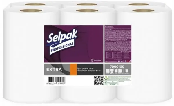 Selpak Professional Extra 250 m İçten Çekmeli Kağıt Havlu 6 Rulo Kağıt Havlu