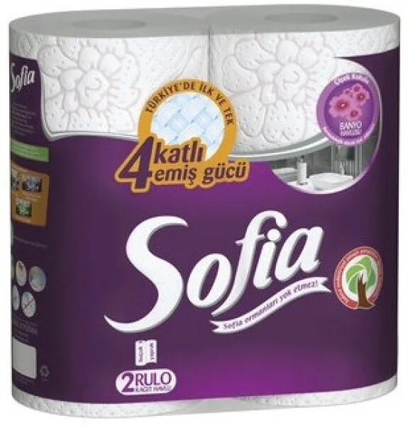 Sofia Banyo Çiçek Kokulu Kağıt Havlu 2 Rulo Kağıt Havlu