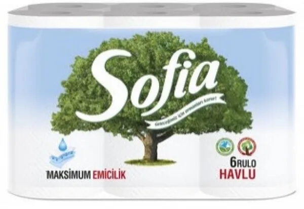 Sofia Kağıt Havlu 6 Rulo Kağıt Havlu