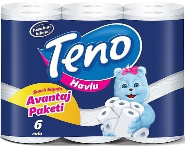 Teno Avantaj Paketi Kağıt Havlu 6 Rulo Kağıt Havlu