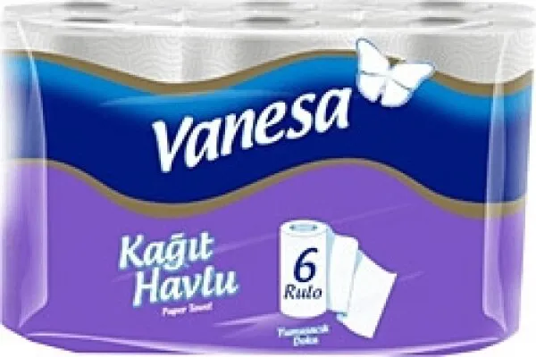 Vanesa Kağıt Havlu 6 Rulo Kağıt Havlu