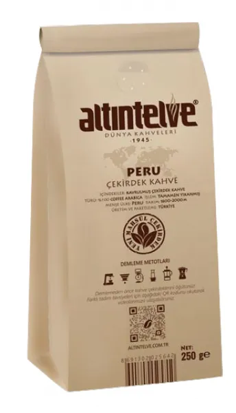 Altıntelve Peru Çekirdek Kahve 250 gr Kahve