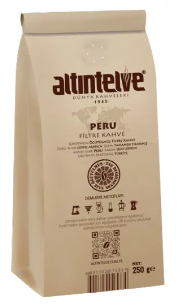 Altıntelve Peru Filtre Kahve 250 gr Kahve