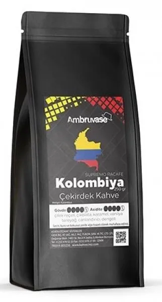 Ambruvase Kolombiya Supremo Çekirdek Kahve 1 kg Kahve