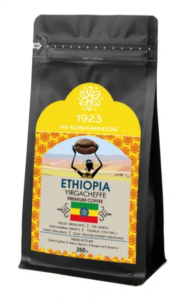 AS Kurukahvecisi Ethiopia Yirgacheffe Filtre Kahve 250 gr Kahve