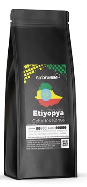Cafe Ambruvase Etiyopya Yirgacheffe Çekirdek Kahve 1 kg Kahve